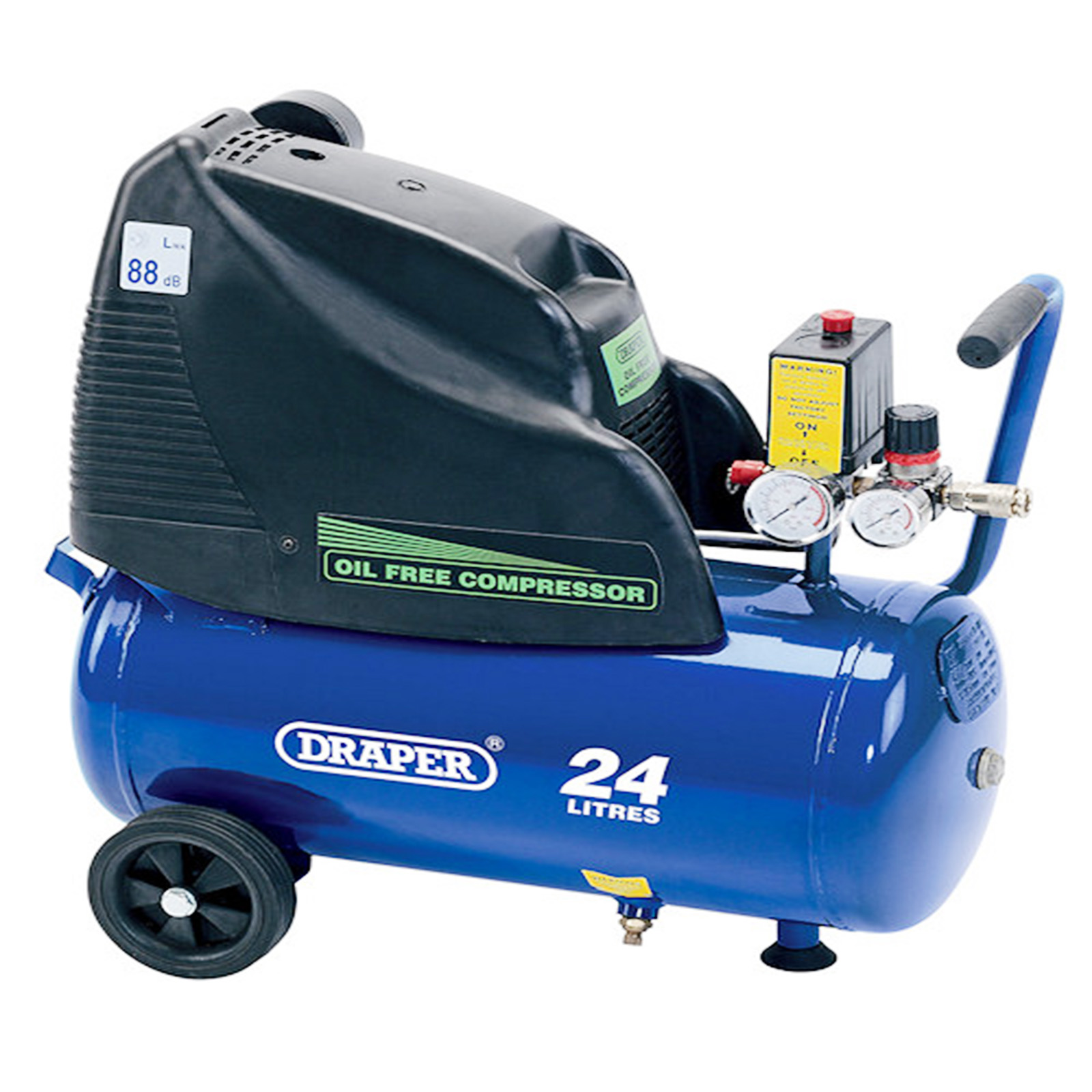 Oil Free Compressor 24ltr with wheels