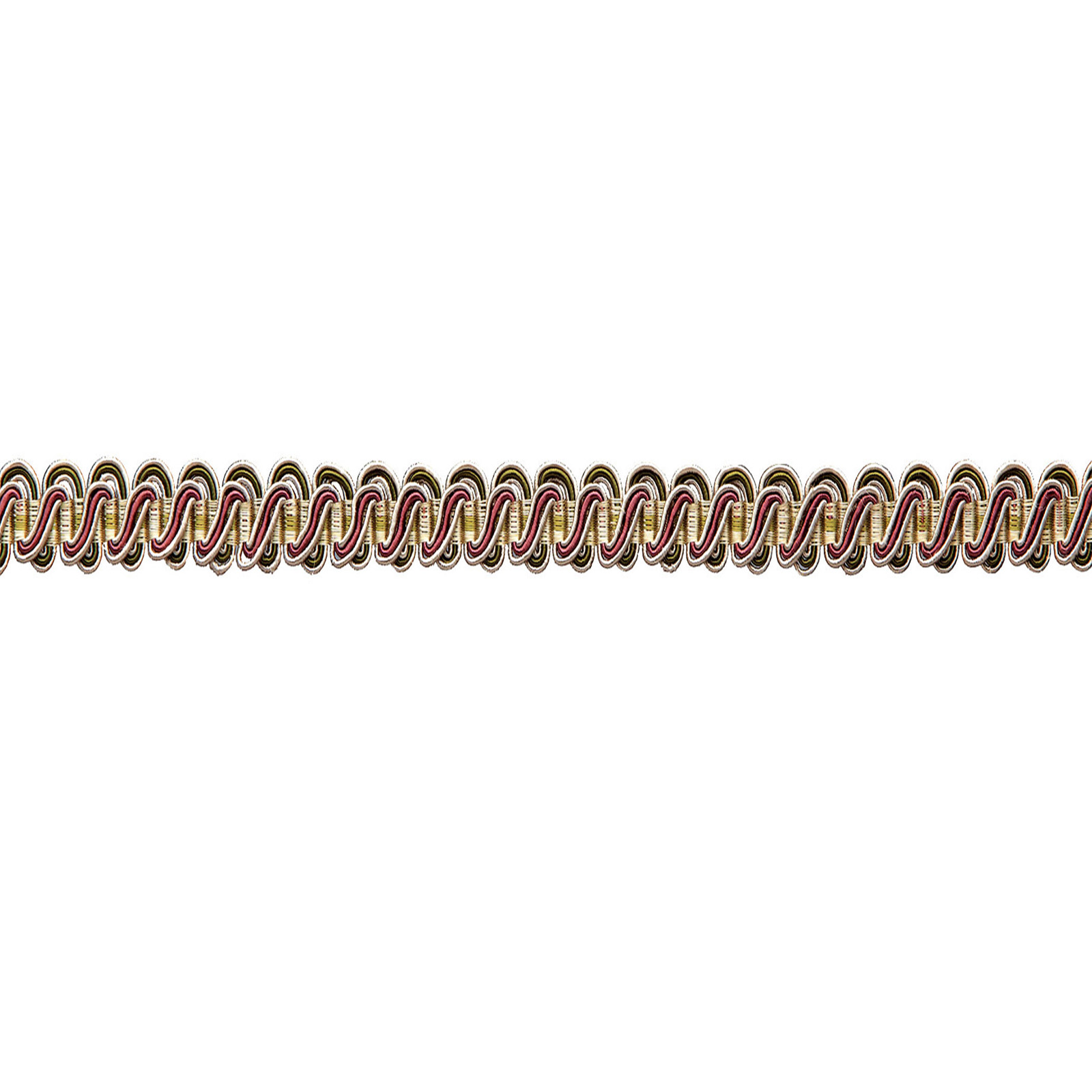 Scroll Gimp Braid Col.1603 Green/Pink Mix