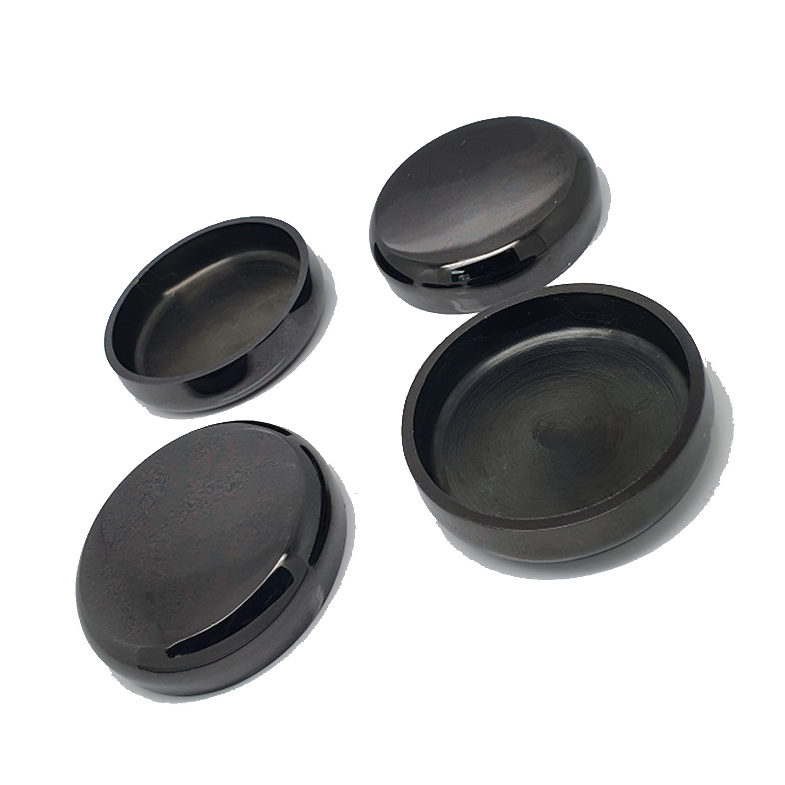 Black Chrome Castor Cups
