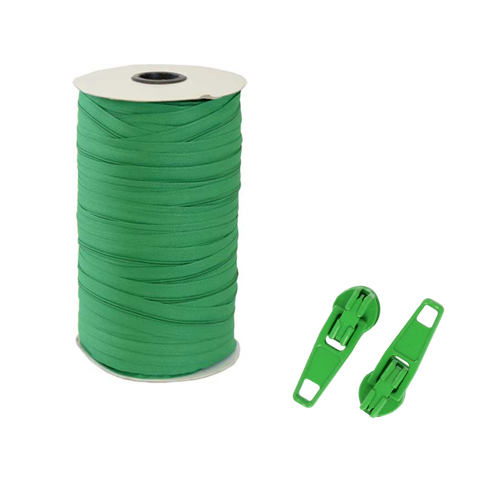 No 3 Continuous Zipping -Green
