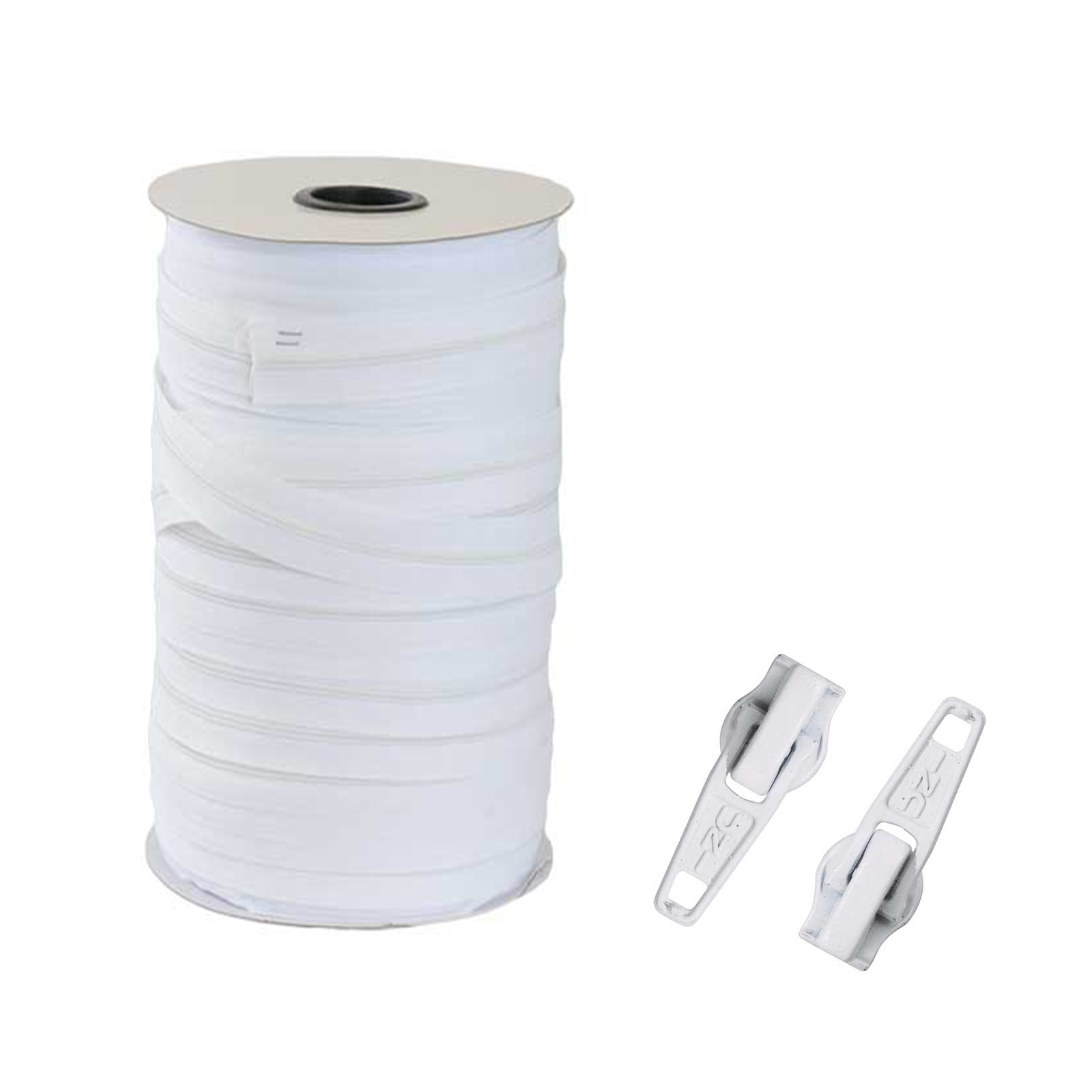 No 3 Continuous Zipping - White
