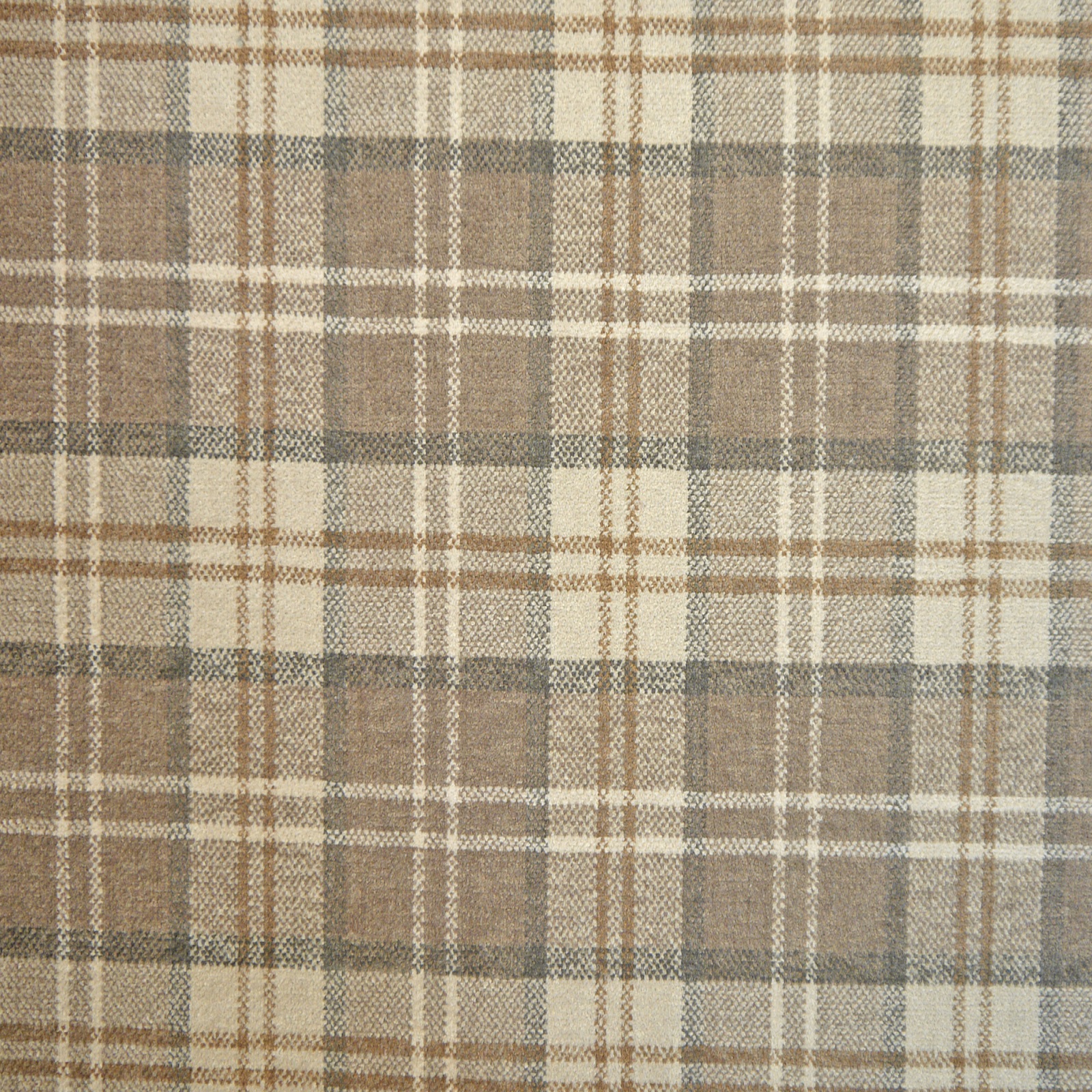 Lana Plaid Fabric Col Latte